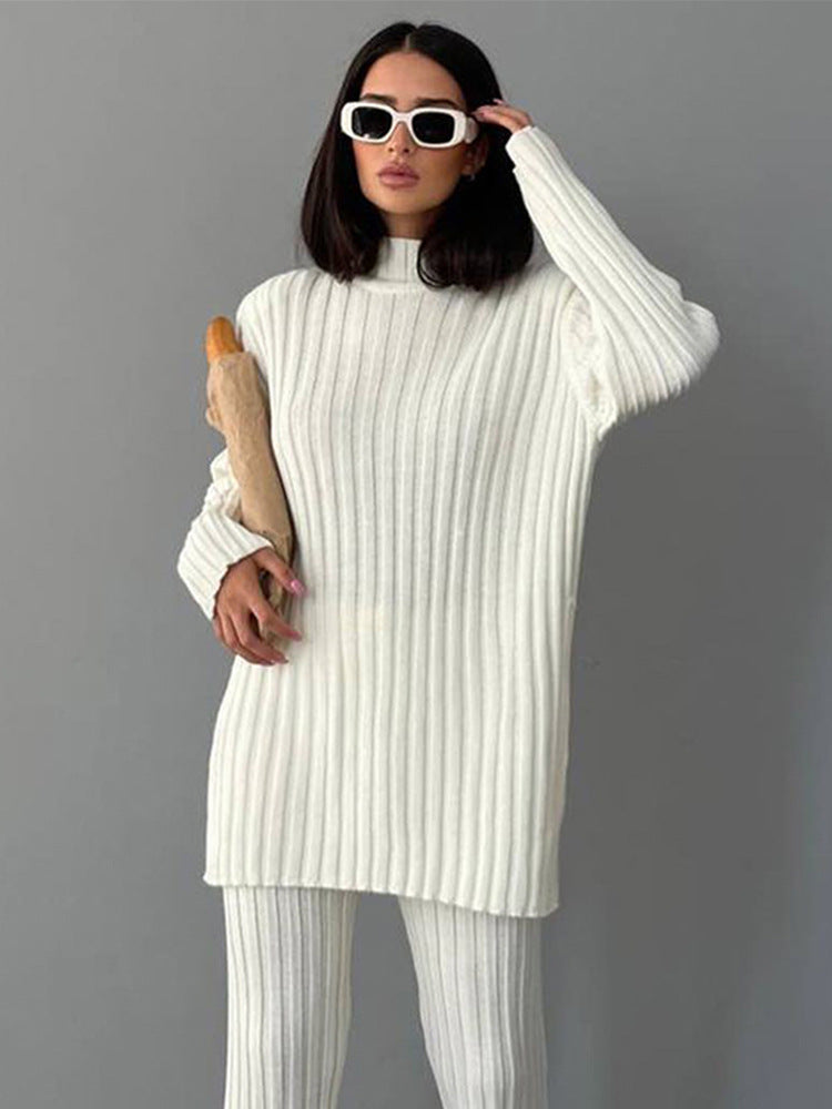 White knitted hot sale sweater outfits