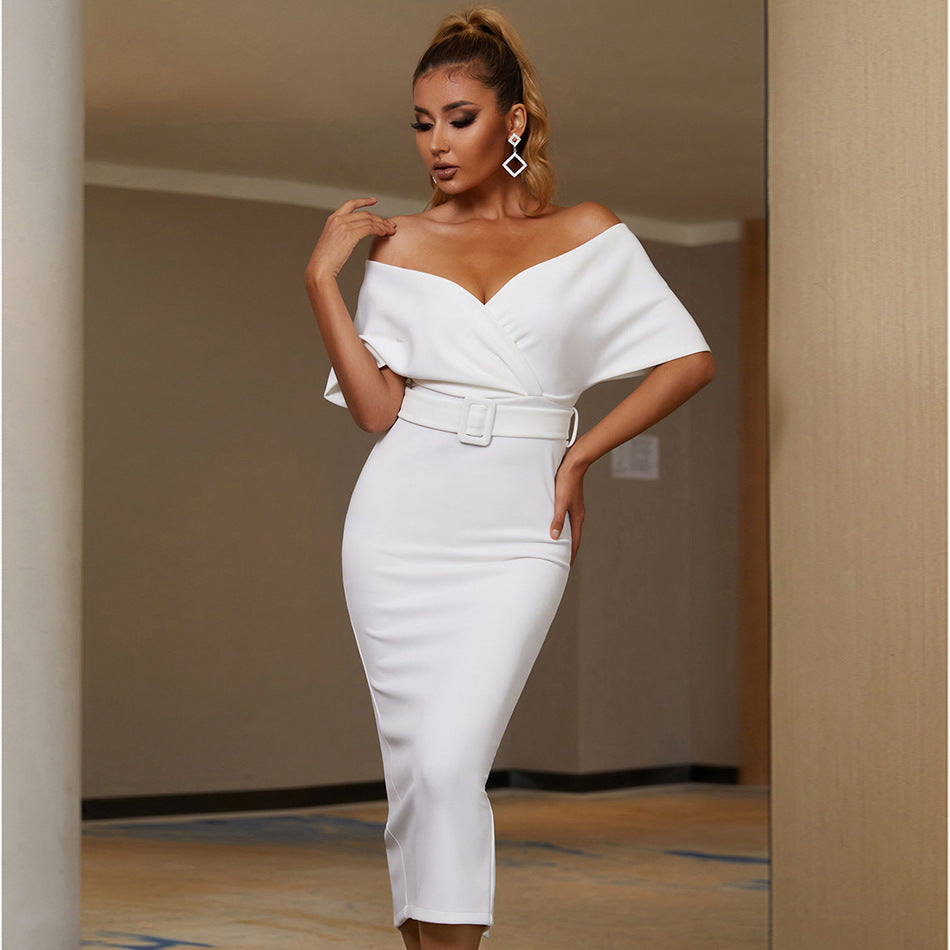 Elegant Dresses | Off Shoulder White Dress