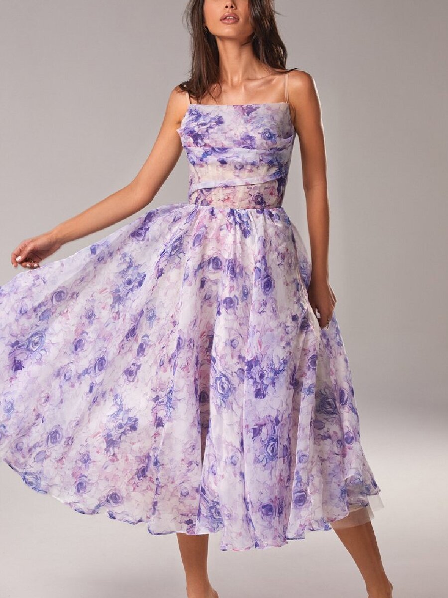 Spring Outfits | Lilac Lavender and Pink Princess Dream Floral Dress