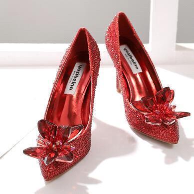 Prom Shoes | Crystal Rhinestone Glitter Heels
