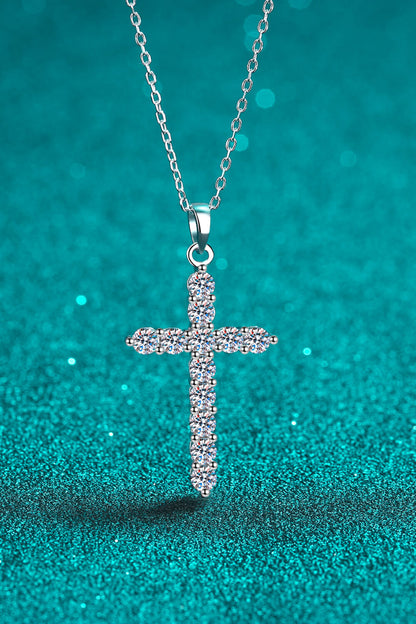 Cross Necklaces | Moissanite Cross Pendant Chain Necklace