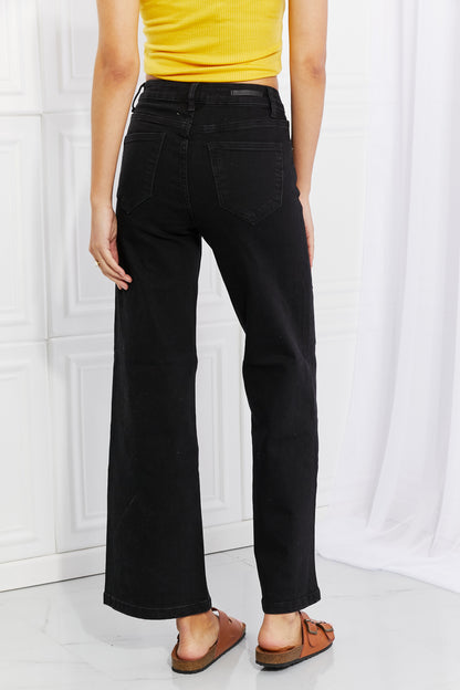 Denim Outfit Ideas | RISEN Amanda Midrise Wide Leg Jeans