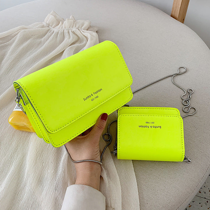 Chloe Mini Marcie Leather Handbag - Neon Yellow 3P0580-161-BFA  3610925522135 - Handbags, Marcie - Jomashop