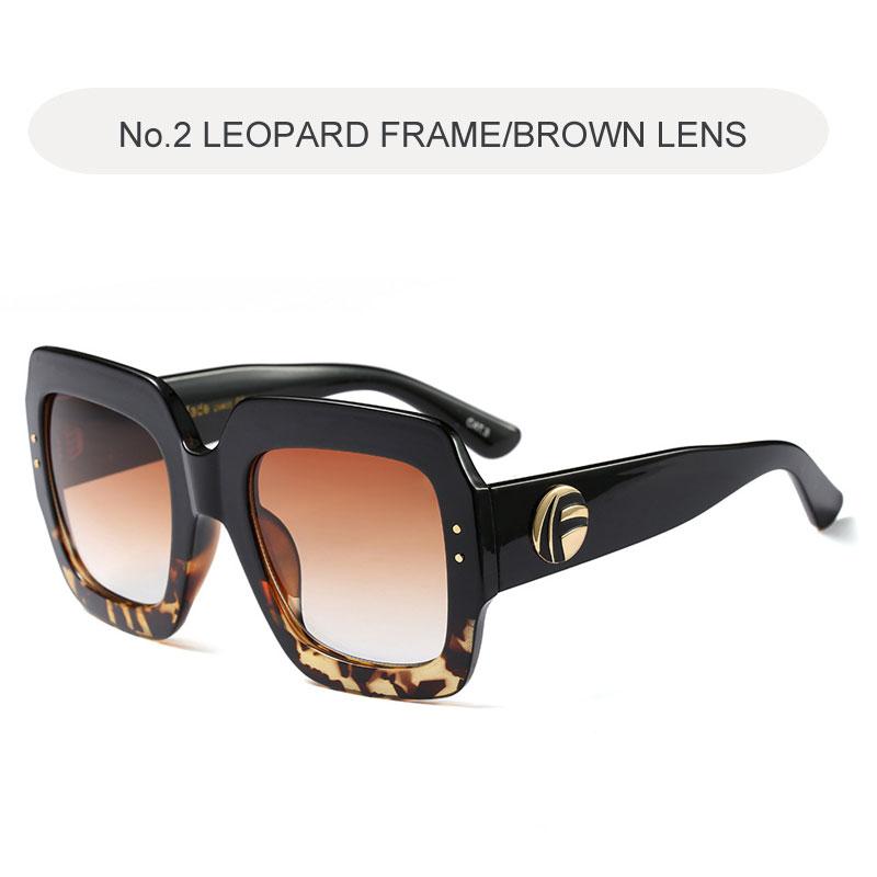 leopard brown oversized frame sunglasses 