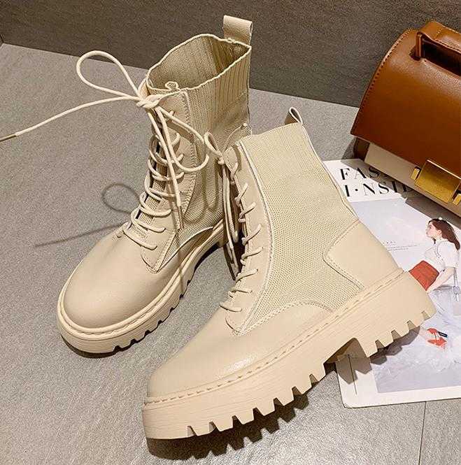 Chunky Mesh Combat Boots