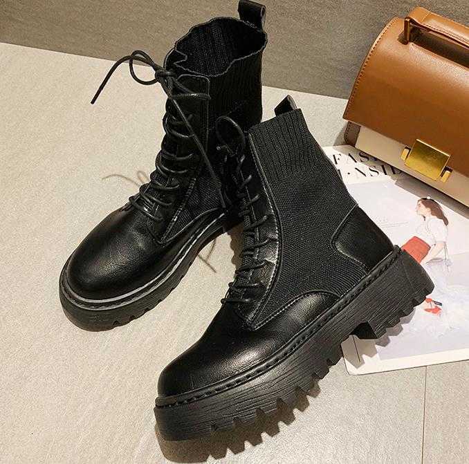 Chunky Mesh Combat Boots